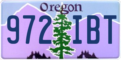 OR license plate 972IBT