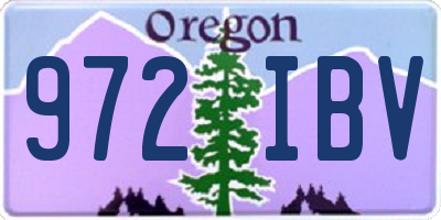 OR license plate 972IBV