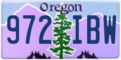 OR license plate 972IBW