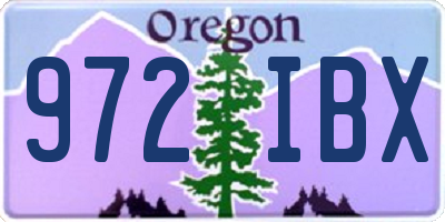 OR license plate 972IBX