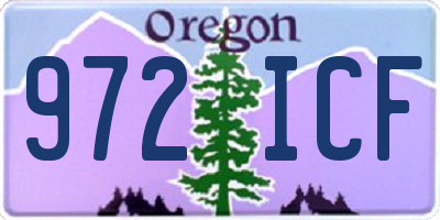 OR license plate 972ICF