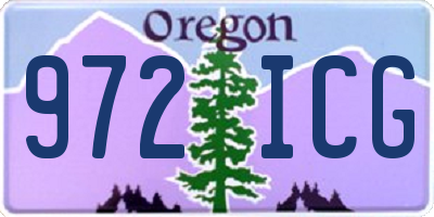 OR license plate 972ICG