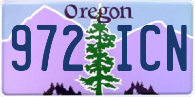 OR license plate 972ICN