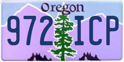 OR license plate 972ICP