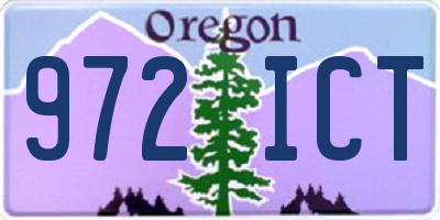 OR license plate 972ICT