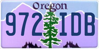 OR license plate 972IDB