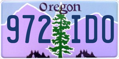 OR license plate 972IDO