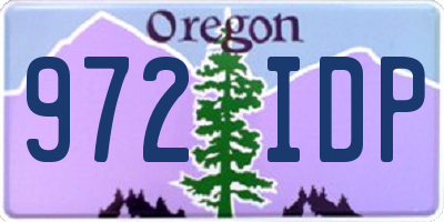 OR license plate 972IDP