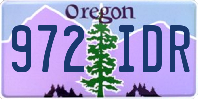 OR license plate 972IDR
