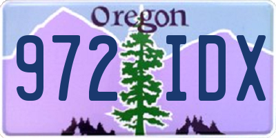 OR license plate 972IDX