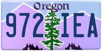 OR license plate 972IEA