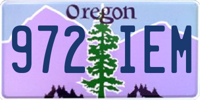 OR license plate 972IEM