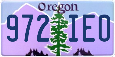 OR license plate 972IEO