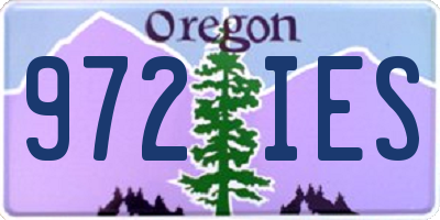 OR license plate 972IES