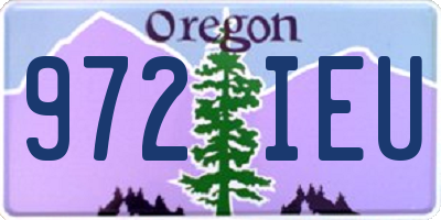 OR license plate 972IEU
