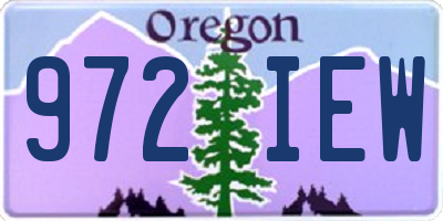 OR license plate 972IEW
