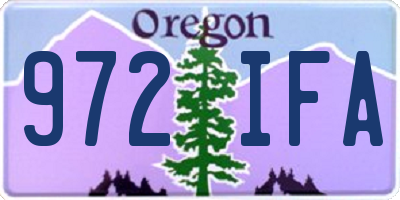 OR license plate 972IFA
