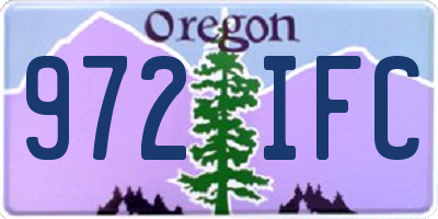 OR license plate 972IFC