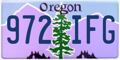 OR license plate 972IFG