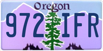OR license plate 972IFR