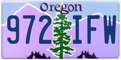 OR license plate 972IFW