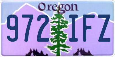 OR license plate 972IFZ