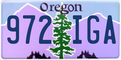 OR license plate 972IGA