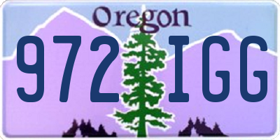 OR license plate 972IGG