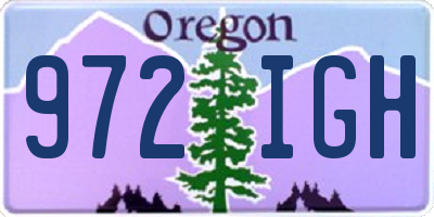 OR license plate 972IGH