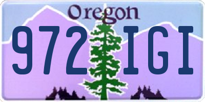 OR license plate 972IGI