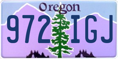 OR license plate 972IGJ