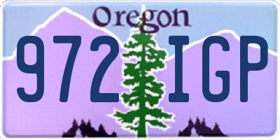 OR license plate 972IGP