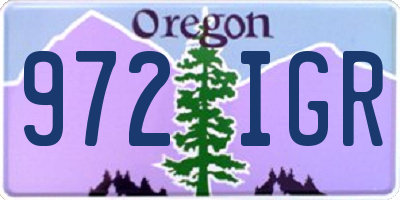 OR license plate 972IGR