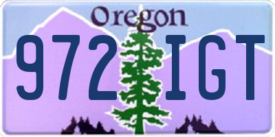 OR license plate 972IGT