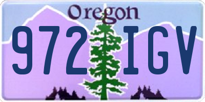 OR license plate 972IGV