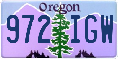 OR license plate 972IGW