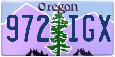 OR license plate 972IGX