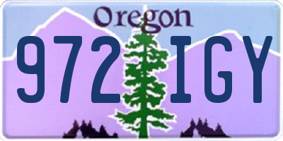 OR license plate 972IGY