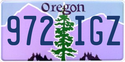 OR license plate 972IGZ
