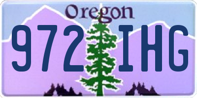 OR license plate 972IHG
