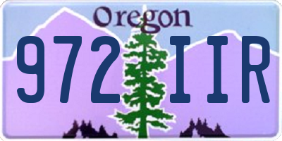 OR license plate 972IIR