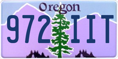 OR license plate 972IIT