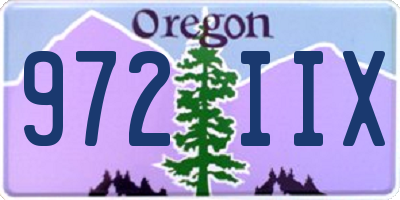 OR license plate 972IIX
