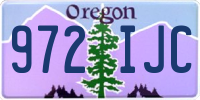 OR license plate 972IJC