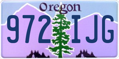 OR license plate 972IJG