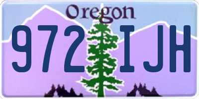 OR license plate 972IJH