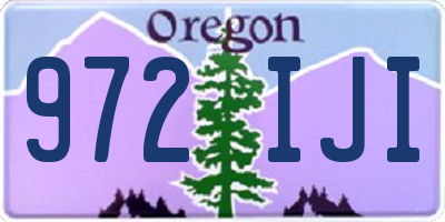 OR license plate 972IJI