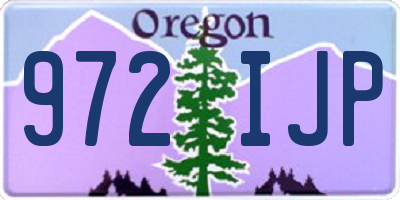 OR license plate 972IJP