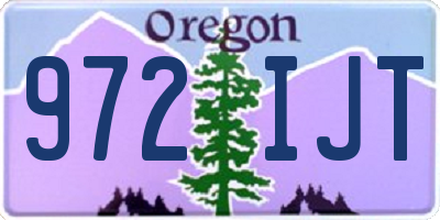 OR license plate 972IJT