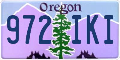 OR license plate 972IKI